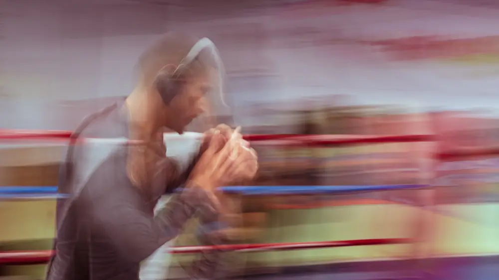 I'm Him — Mehdi Gueribi, dittico orizzontale, allenamento boxe